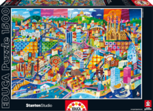 Puzzle Barcelona, Philip Stanton Educa 1500 dielov