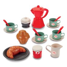 Cărucior de servit Breakfast 100% Chef Écoiffier cu set de ceai croissant și prăjitură 22 de piese de la 18 luni