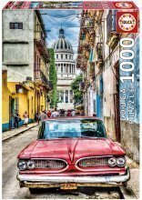 Puzzle Genuine Vintage car in old Havana Educa 1000 dielov od 12 rokov