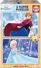 Puzzle din lemn Frozen Educa 2x25 buc