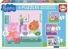 Puzzle Peppa Pig Progressive Educa 12-16-20-25 piese