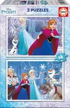 Puzzle pentru copii Frozen Educa 2x48 buc