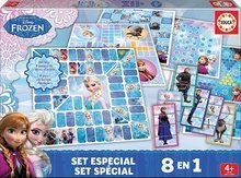 Spoločenské hry Frozen Špeciál set ôsmich hier 8v1 Educa v angličtine od 4 rokov