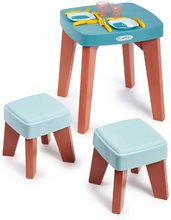 Stôl s dvoma stoličkami Dinning Table Vert Azur Écoiffier s jedálenskou súpravou 13 doplnkov od 18 mes