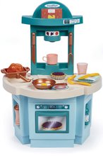 Játékkonyha legkisebbeknek My 1st Kitchen Vert Azur Écoiffier étkezőgarnitúrával és étellel 18 kiegészítő 60 cm magas 18 hó-tól