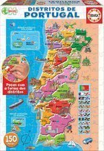 Puzzle harta Portugaliei cu obiective Educa cu 150 de bucăți de la 7 ani
