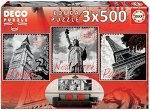 Puzzle Deco Big Cities Educa 3x500 dielov od 11 rokov