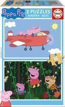 Drevené puzzle Peppa Pig Educa 2x 16 dielov od 4 rokov