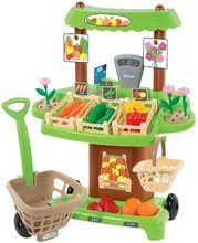 Stand de legume Bio cu coş de cumpărături Organic 100% Chef Ecoiffier maro cu 35 de accesorii de la 