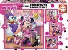 Dětské puzzle Minnie Happy Helpers Educa progresivní 12-16-20-25 dílů