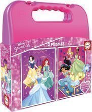Detské puzzle v kufríku Disney Princess Case Educa 2x48 dielov od 4 rokov