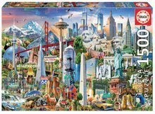 Puzzle Symbols from North America Educa 1500 dielov a Fix lepidlo od 11 rokov