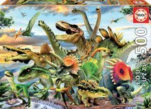 Puzzle Dinosaurs Educa 500 piese și lipici Fix puzzle