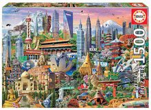 Puzzle Asia Landmarks Educa 1500 dielov a Fix lepidlo od 11 rokov
