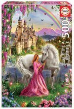 Puzzle Fairy and Unicorn Educa 500 piese şi lipici Fix