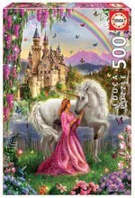 Puzzle Fairy and Unicorn Educa 500 dielov a Fix lepidlo od 11 rokov