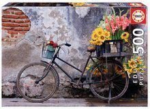 Puzzle Bicycle with Flowers Educa 500 piese şi lipici Fix EDU17988