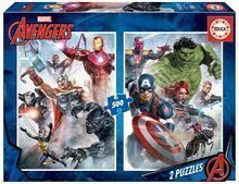 Puzzle Marvel Mania Educa 2 x 500 dílků + Fix lepidlo EDU17994