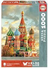 Puzzle St Basil's Cathedral Moscow Educa cu 1000 piese şi lipici Fix de la 11 ani