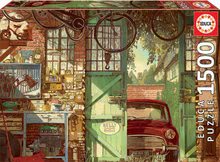 Puzzle Old garage, Arly Jones Educa cu 1500 piese şi lipici Fix de la 11 ani