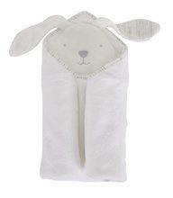 Osuška s kapucňou pre najmenších Classic toTs-smarTrike zajačik 100% prírodná velúr bavlna biela
