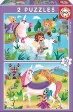 Detské puzzle Jednorožec a Víla Educa 2x20 dielov od 4 rokov EDU18064