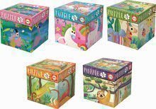 Set puzzle Mini Box Puzzle Educa 5 druhov zvieratiek, 48-dielové od 4 rokov
