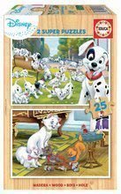 Drevené puzzle pre deti Disney zvieratká Educa 2*25 dielov EDU18082