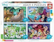 Puzzle Multi 4 Disney Educa 50-80-100-150 dielov od 5 rokov