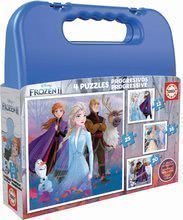 Detské puzzle v kufríku Frozen 2 Case Educa 12-16-20-25 dielov od 4 rokov