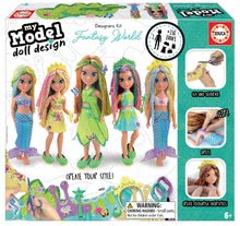 Kreatívne tvorenie My Model Doll Design Fantasy World Educa vyrob si vlastné plážové bábiky 5 modelov od 6 rokov