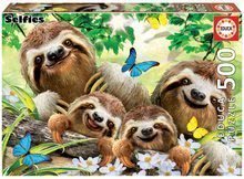 Puzzle Sloth Family Selfie Educa 500 dielov + lepidlo Fix puzzle od 11 rokov EDU18450