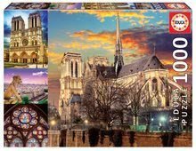 Puzzle Notre Dame Collage Educa 1000 dielov a Fix lepidlo od 11 rokov