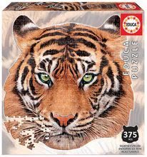 Puzzle Tiger face shape Educa 375 piese și lipici Fix