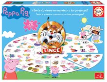 Společenská hra Rychlý jako rys Lynx Peppa Pig Educa španělsky 70 obrázků