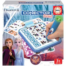Joc de societate pentru copii Disney Frozen 2 Disney Conector junior 40 cărți și  200 întrebări și stilou inteligent EDU18543