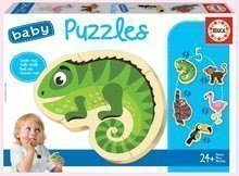 Puzzle legkisebbeknek Baby 5 Educa - Trópusi exotikus állatok 24 hó-tól