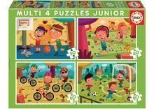 Puzzle Multi 4 Junior Sport Educa 20-40-60-80 dielov od 4 rokov