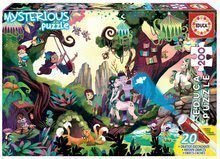 Puzzle Mysterious Magic Forest Educa 200 dielov - svetielkujú zvieratká pri lampe EDU18612 