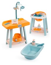 Set de îngrijire pentru păpușă Nursery 3in1 Écoiffier masă de înfâșat scaun de luat masa și baie cu oliță de la 18 luni ECO1878