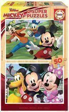 Dřevěné puzzle Mickey&Friends Educa 2 x 50 dílků od 5 let