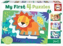 Puzzle pre najmenších My Jungle Animals Progressive Educa zvieratká v džungli 5-6-7-8 dielov od 24 m EDU18897