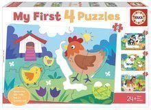 Puzzle legkisebbeknek My Farm Mother&Babies Progressive Educa anya és  picinyei 5-6-7-8 darabos 24 hó-tól EDU18899