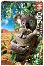 Puzzle Koala and Cub Educa 500 dielov a Fix lepidlo v balení od 11 rokov