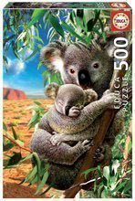 Puzzle Koala and Cub Educa 500 dílků a Fix lepidlo v balení od 11 let