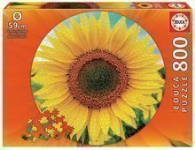 Puzzle Sunflower Round Educa 800 piese și lipici Fix de la 11 ani