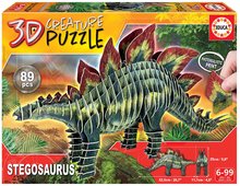 Puzzle dinosaurus Stegosaurus 3D Creature Educa 89 piese de la 6 ani EDU19184