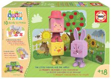 Joc de construit Kiubis 3D Blocks & Stories The Little Farmer and the Apples Educa 3 figurine de la 2 ani