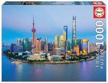 Puzzle Shanghai Skyline at Sunset Educa 1000 dielov a Fix lepidlo