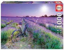 Puzzle Bike in a Lavender Field Educa 1000 piese și lipici Fix de la 11 ani